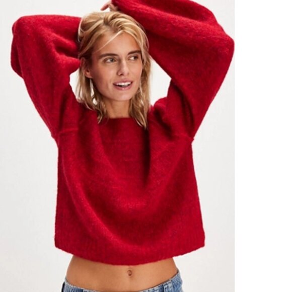 new FREE PEOPLE foxy baby alpaca sweater s m - Picture 1 of 2
